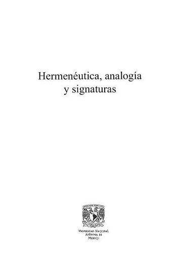 Hermenéutica, analogía y...