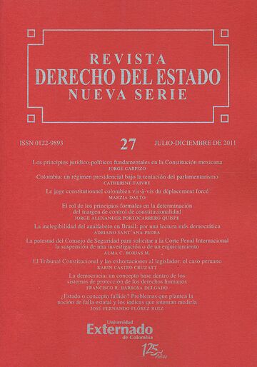 Rev. Derecho del Estado Nº. 27