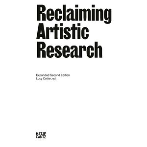 Reclaiming Artistic Research