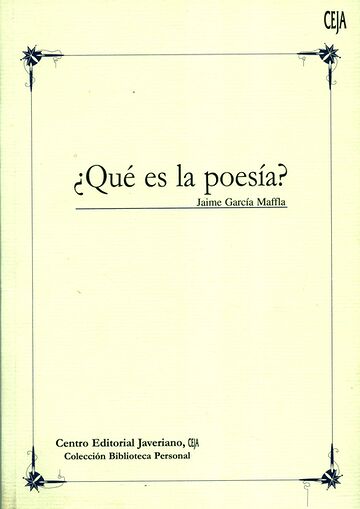 Qué es la poesía ?