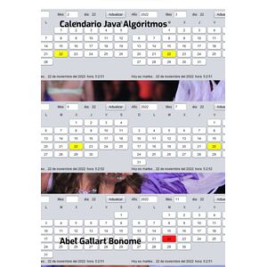 Calendario Java Algoritmos
