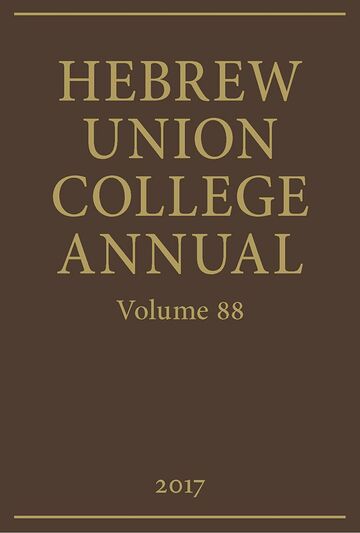 Hebrew Union College Annual...