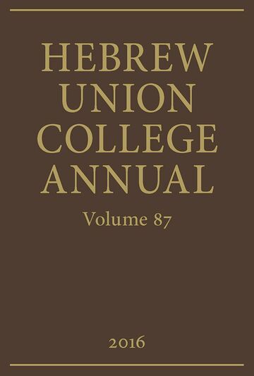 Hebrew Union College Annual...