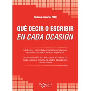 Qué decir o escribir en...