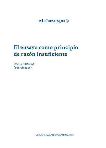 El ensayo como principio de...