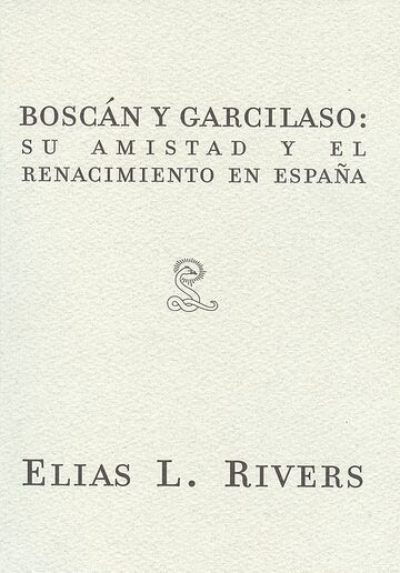 Elías L. Rivers. Boscán y...