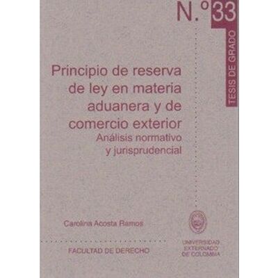 Principio de reserva de ley...