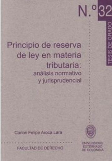 Principio de reserva de ley...
