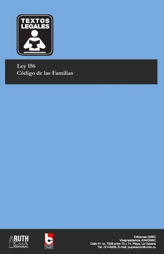 Ley 156 Código de las familias