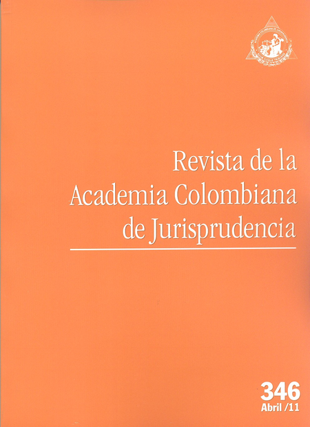 Portada de REV. ACADEMIA COLOMBIANA # 346 DE JURISPRUDENCIA