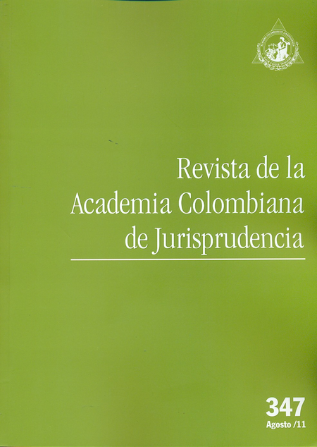 Portada de REV. ACADEMIA COLOMBIANA # 347 DE JURISPRUDENCIA