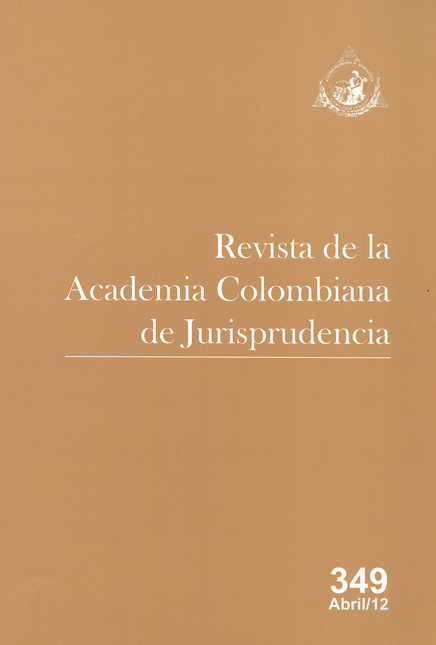 Portada de REV. ACADEMIA COLOMBIANA # 349 DE JURISPRUDENCIA