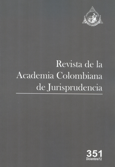 Portada de REV. ACADEMIA COLOMBIANA # 351 DE JURISPRUDENCIA