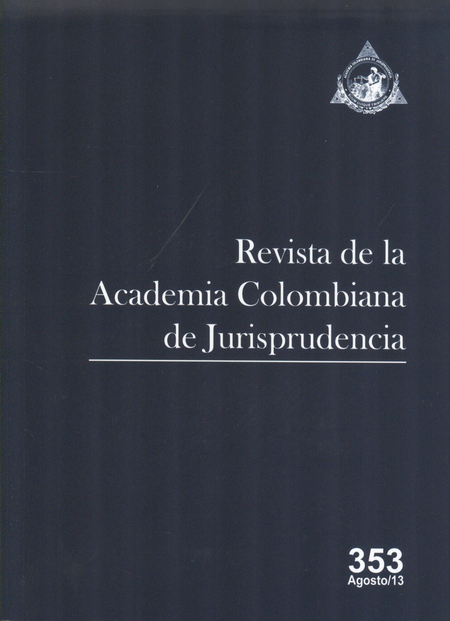 Portada de REV. ACADEMIA COLOMBIANA # 353 DE JURISPRUDENCIA