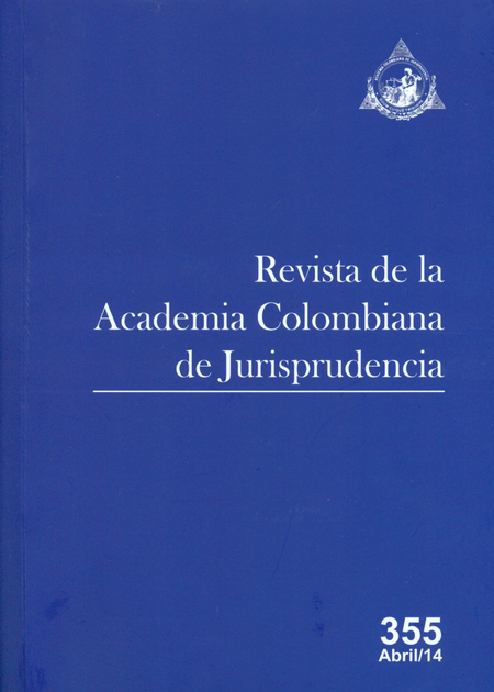 Portada de REV. ACADEMIA COLOMBIANA # 355 DE JURISPRUDENCIA