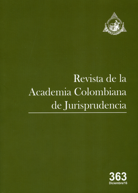 Portada de REV. ACADEMIA COLOMBIANA # 363 DE JURISPRUDENCIA