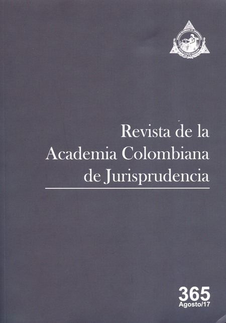 Portada de REV. ACADEMIA COLOMBIANA # 365 DE JURISPRUDENCIA