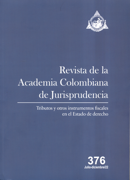 Portada de REV. ACADEMIA COLOMBIANA # 376 DE JURISPRUDENCIA TRIBUTOS Y OTROS INSTRUMENTOS FISCALES EN EL ESTADO