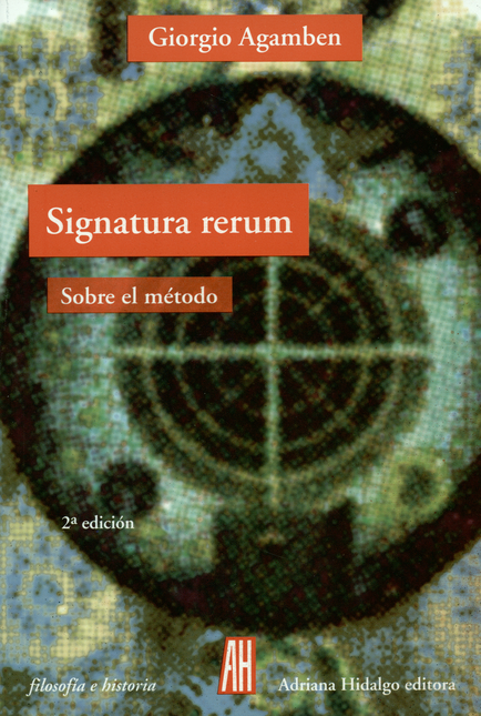 Portada de SIGNATURA RERUM SOBRE EL METODO