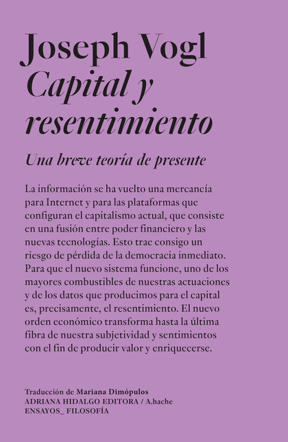 Portada de CAPITAL Y RESENTIMIENTO UNA BREVE TEORIA DEL PRESENTE