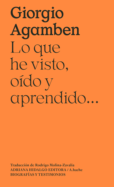 Portada de LO QUE HE VISTO OIDO Y APRENDIDO