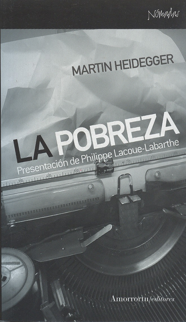 Portada de POBREZA, LA de HEIDEGGER, Martin