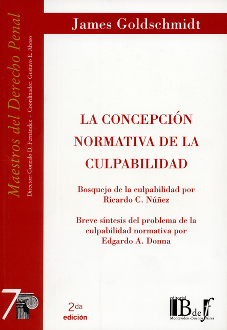 Portada de CONCEPCION NORMATIVA DE LA CULPABILIDAD, LA