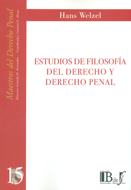 Portada de ESTUDIOS DE FILOSOFIA DEL DERECHO Y DERECHO PENAL