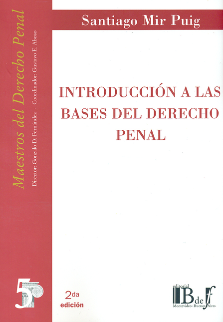 Portada de INTRODUCCION A LAS BASES DEL DERECHO PENAL