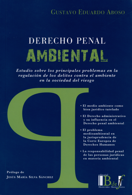Portada de DERECHO PENAL AMBIENTAL de ABOSO, Gustavo Eduardo