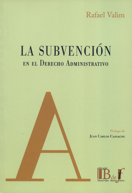 Portada de SUBVENCION EN EL DERECHO ADMINISTRATIVO, LA