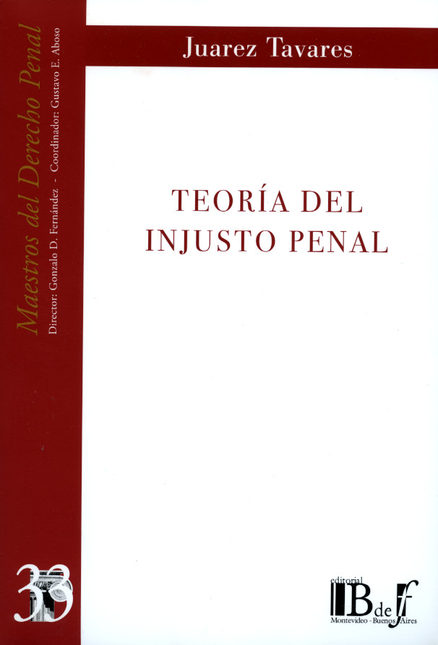 Portada de TEORIA DEL INJUSTO PENAL