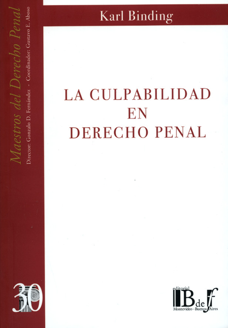 Portada de CULPABILIDAD EN DERECHO PENAL, LA