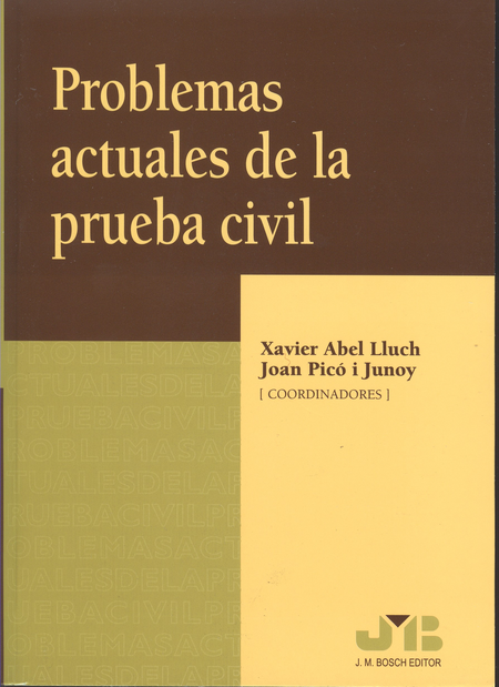 Portada de PROBLEMAS ACTUALES DE LA PRUEBA CIVIL