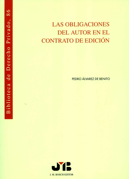 Portada de OBLIGACIONES DEL AUTOR EN EL CONTRATO DE EDICIÓN, LAS