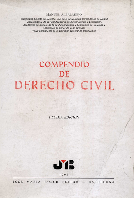 Portada de COMPENDIO DE DERECHO CIVIL