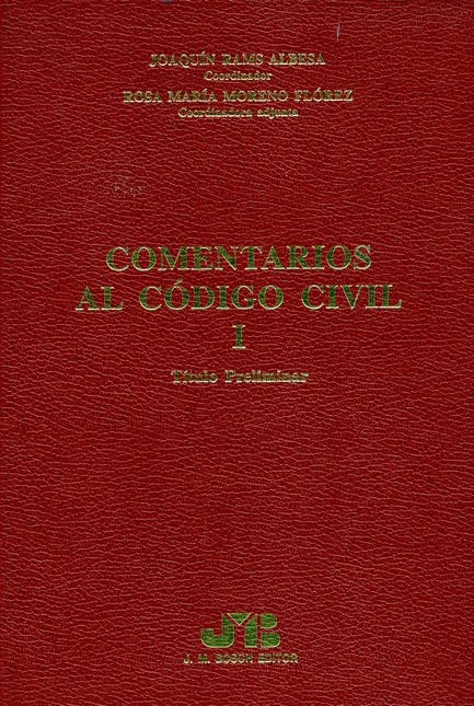 Portada de COMENTARIOS AL CODIGO CIVIL 1 TITULO PRELIMINAR