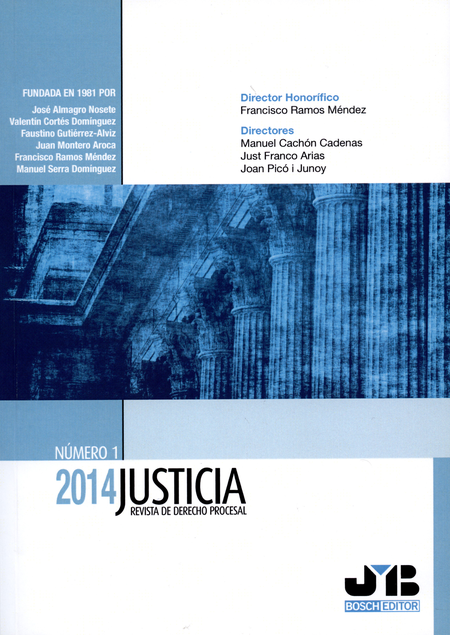 Portada de REV. JUSTICIA 2014 # 1 REVISTA DE DERECHO PROCESAL de VARIOS, Autores