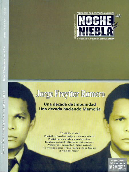 Portada de REV. NOCHE Y NIEBLA # 043 JORGE FREYTTER ROMERO UNA DECADA DE IMPUNIDAD