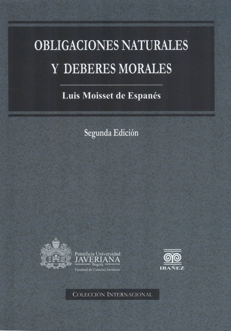 Portada de OBLIGACIONES NATURALES Y DEBERES MORALES