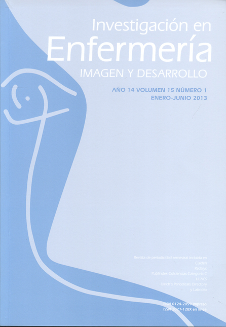 Portada de REV. INVESTIGACION EN ENFERMERIA VOL 15 # 1