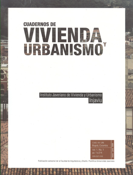 Portada de REV. CUADERNOS DE VIVIENDA VOL.1-1 Y URBANISMO