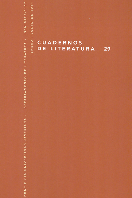 Portada de REV. CUADERNOS DE LITERATURA # 029