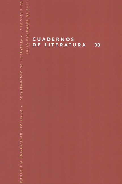 Portada de REV. CUADERNOS DE LITERATURA # 030