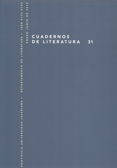 Portada de REV. CUADERNOS DE LITERATURA # 031 de VARIOS, Autores