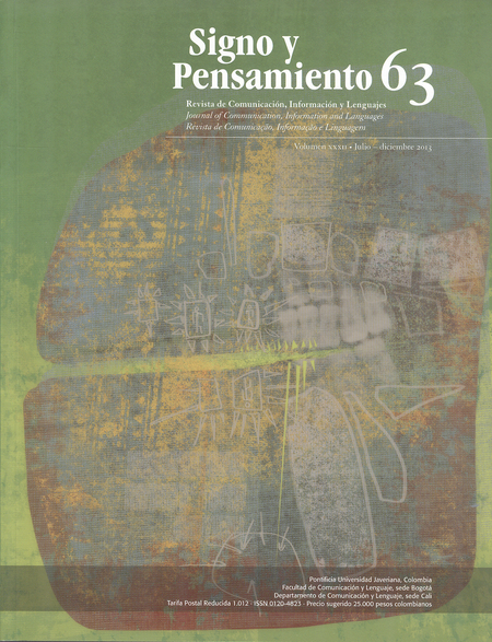 Portada de REV. SIGNO Y PENSAMIENTO # 063