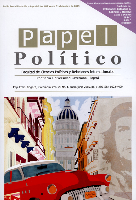 Portada de REV. PAPEL POLITICO VOL.20 # 1