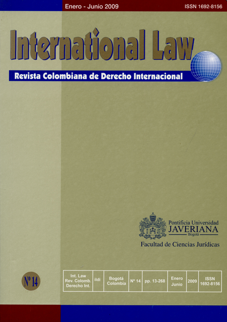Portada de REV. INTERNATIONAL LAW # 14 de VARIOS, Autores