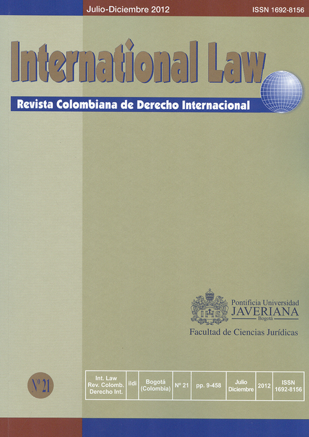 Portada de REV. INTERNATIONAL LAW # 21