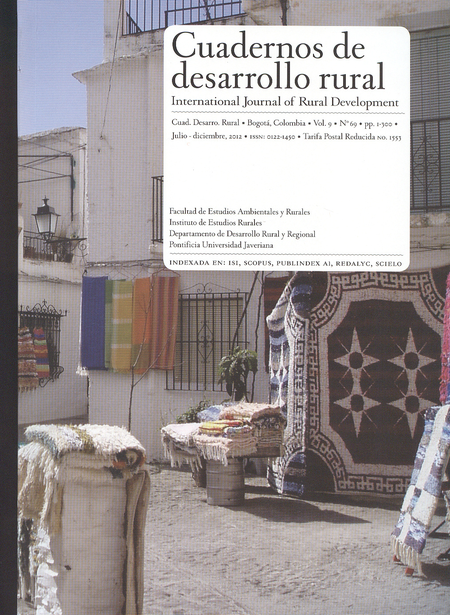 Portada de REV. CUADERNOS DE DESARROLLO RURAL # 69 VOL 9